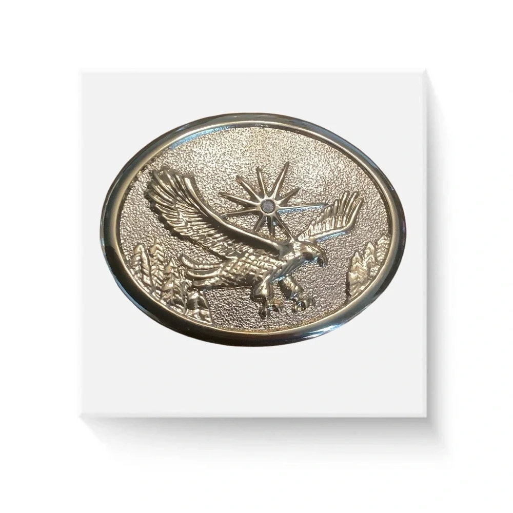 American Eagle Belt Buckle with .25pt Diamond